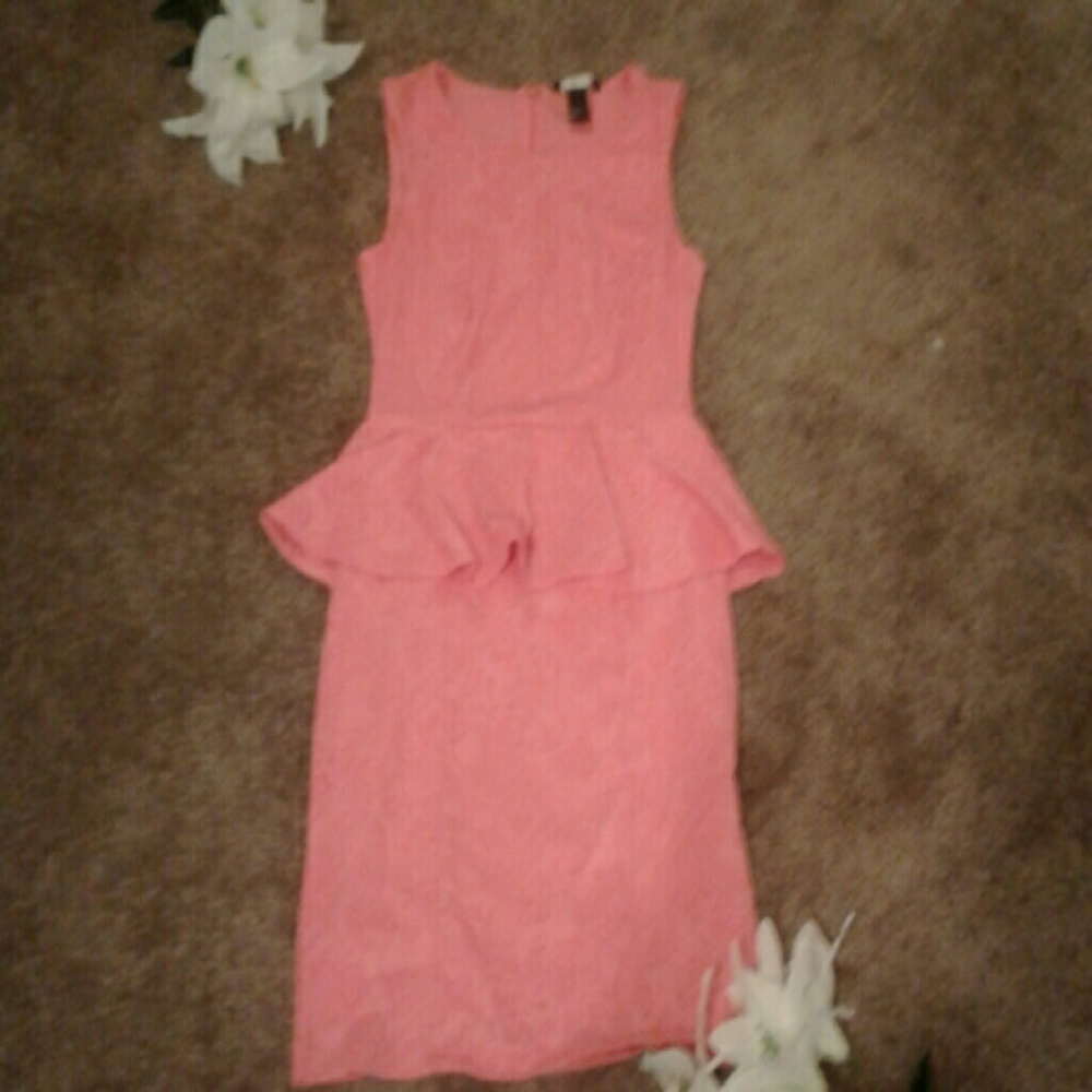 H&M Pink Peplum Dress
